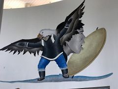 03B Flowing (Flying) by Andrew Qappik 1998 Painting In The Rotunda At Iqaluit Airport Baffin Island Nunavut Canada
